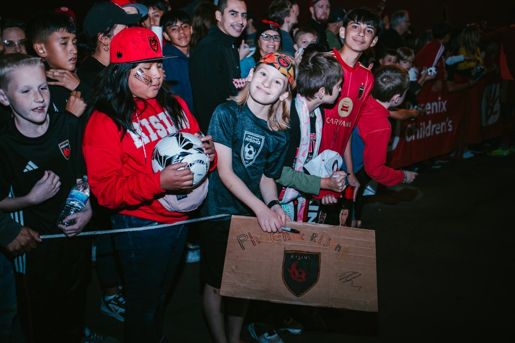 Kids Waiting for Autographs